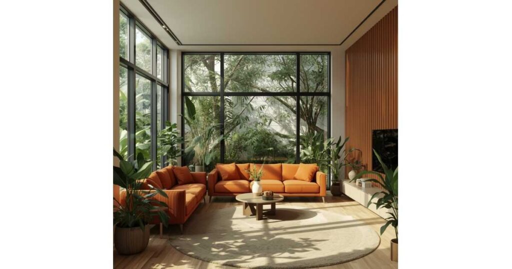 Biophilic Design with Burnt Orange and Green