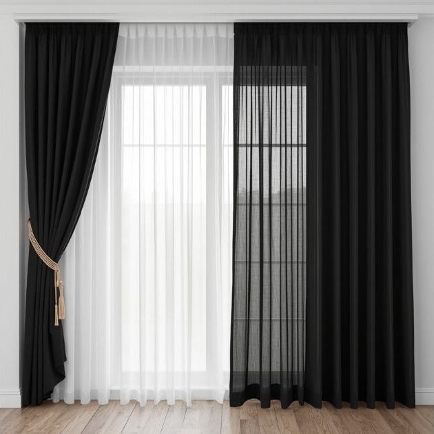 Contrast with Color Curtains