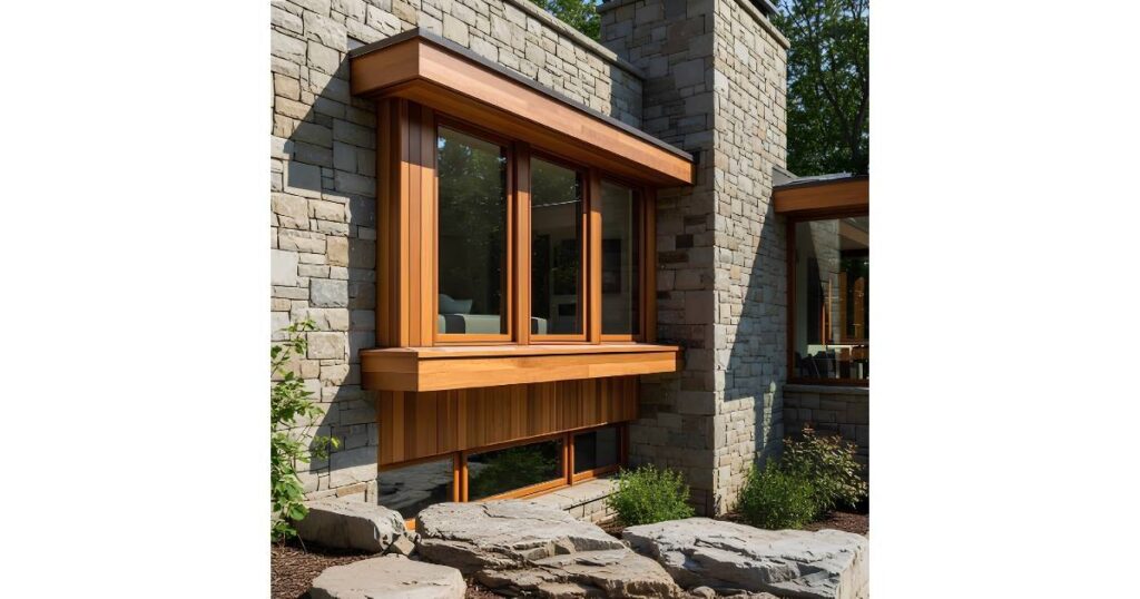Contrast with Stone Exteriors Windows