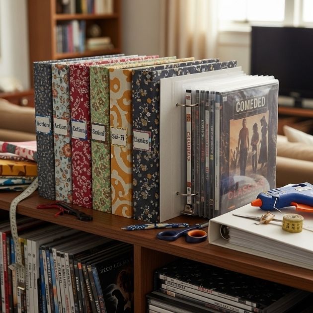 DIY DVD Binders Storage