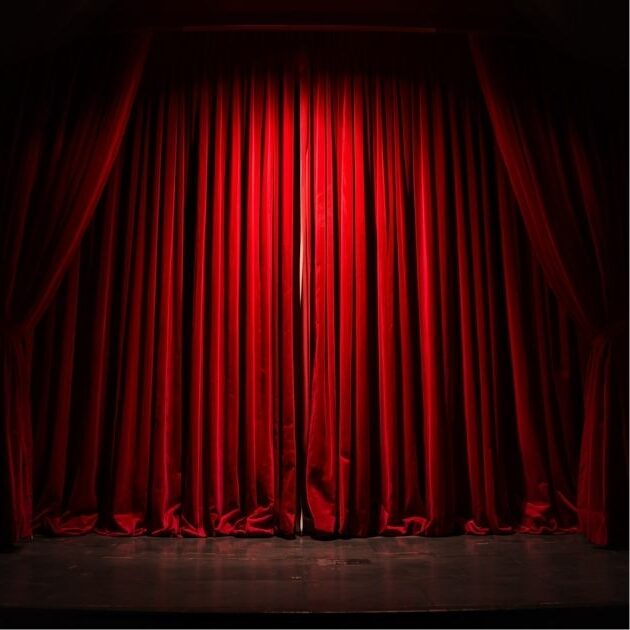 Drama with Floor-Length Curtains