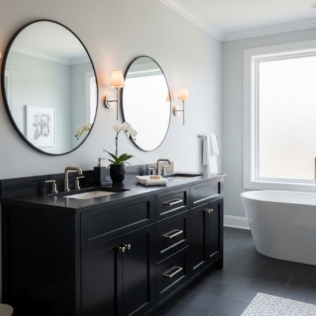 Elegant Black Vanity Bathroom
