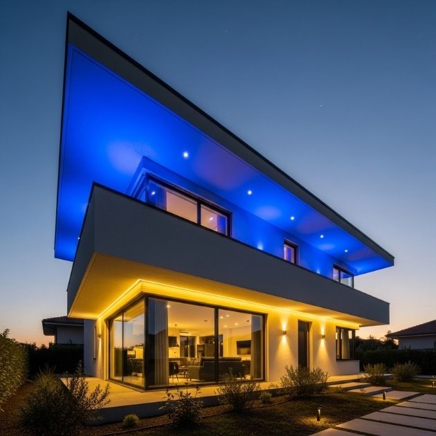 Go Bold with Colored Soffit Lighting