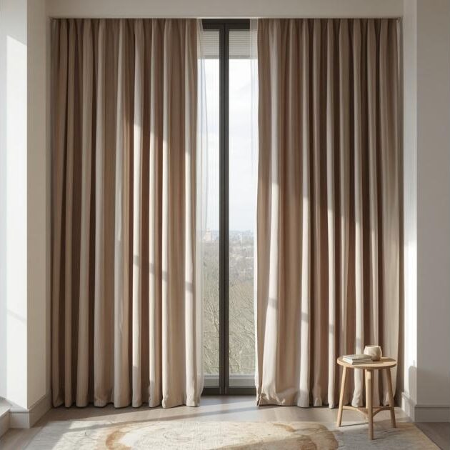 Incorporate Neutral Tones curtains for Elegance