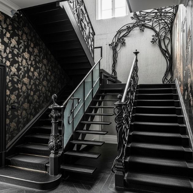 Mix and Match Styles Black Stairs