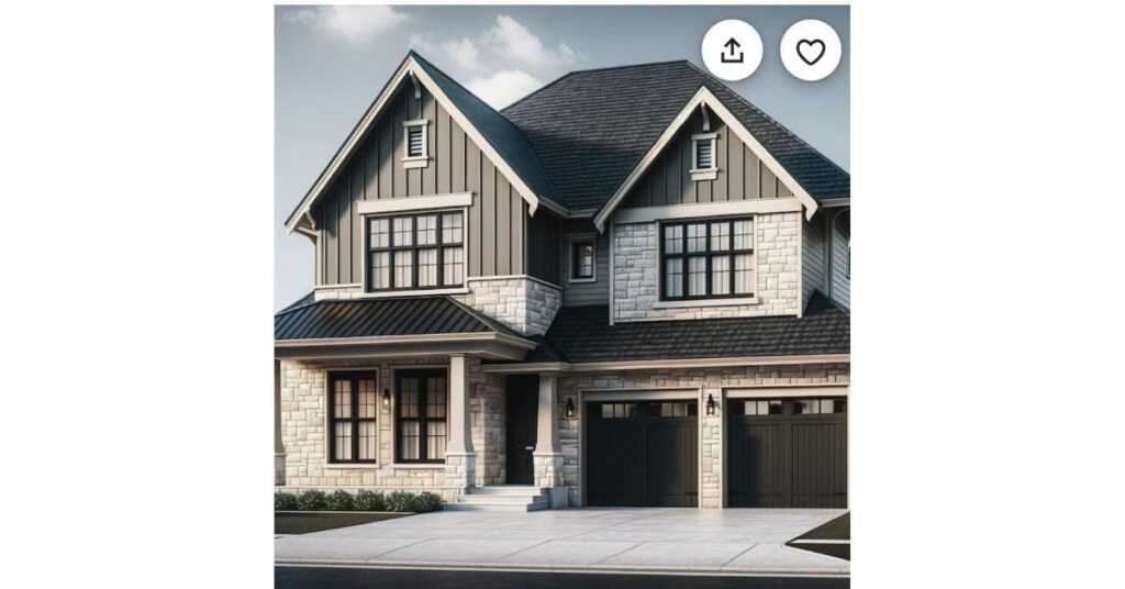 Modern Craftsman Elegance with Stone Accents and Gabled Charm