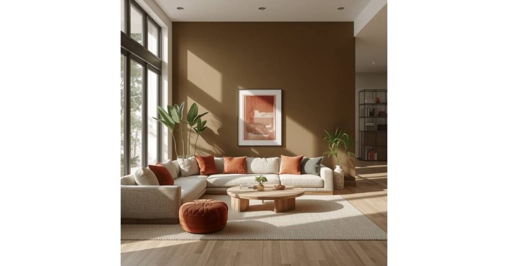 Olive Accent Walls with Terracotta Decor