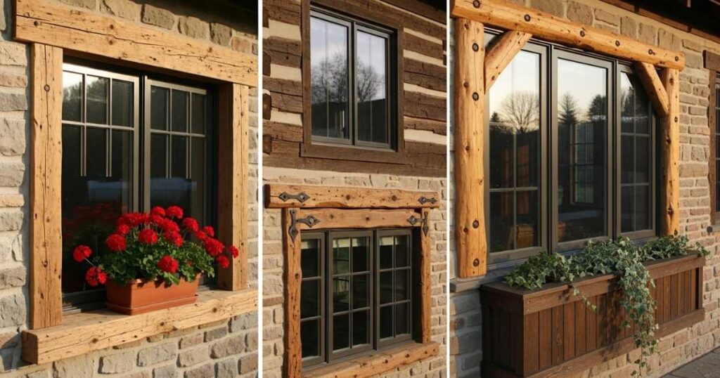 Rustic Exterior Window Trim Ideas 