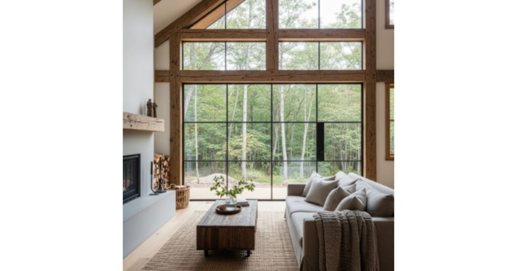 Rustic Meets Modern with Glass Panels
