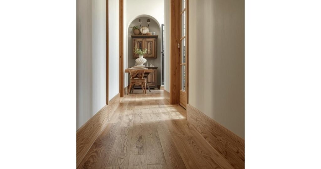 Rustic baseboards that blend functionality and style