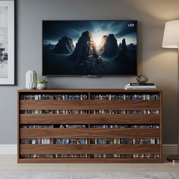 Under-TV DVD Storage