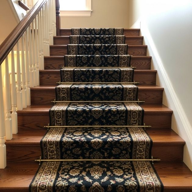 Vintage Rug Runner Black Stairs
