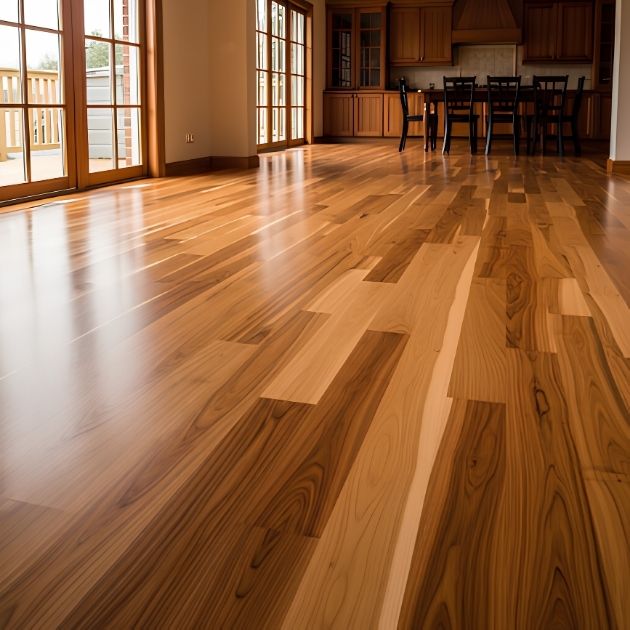 warm wood tones flooring