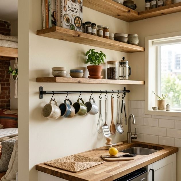 Add Slim Rails Under Shelves