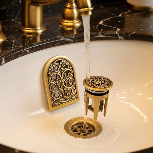 Antique Brass Drains
