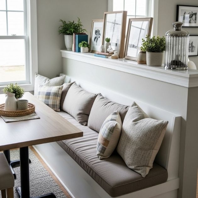 Built-In Banquette on the Living Side