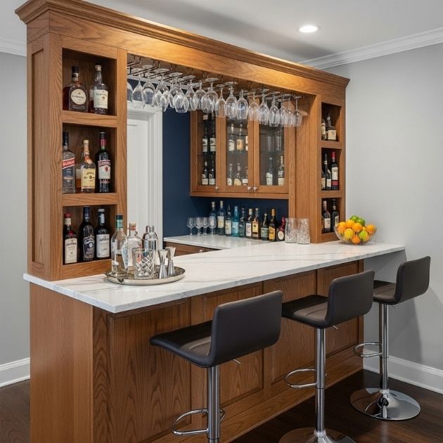 Dry Bar Half Wall Divider