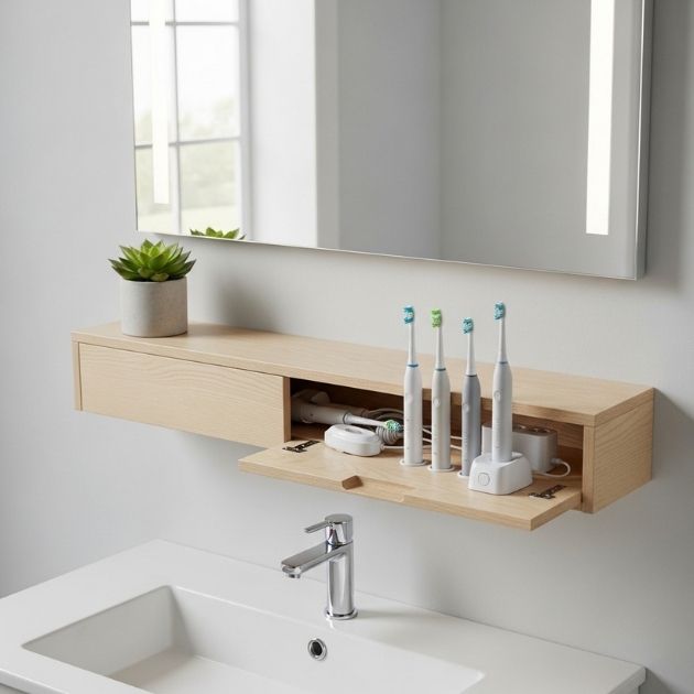 Floating Shelf with Hidden Compartment