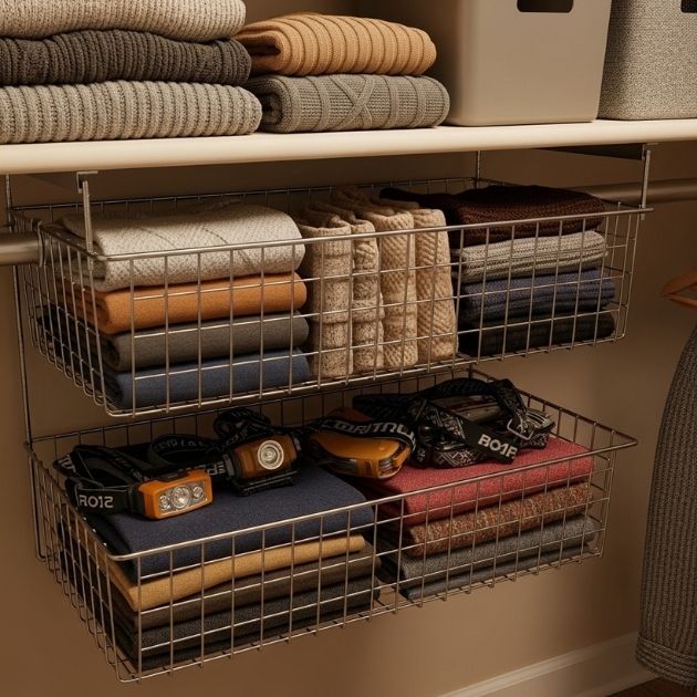 Hang Under-Shelf Baskets for Easy Grab Storage