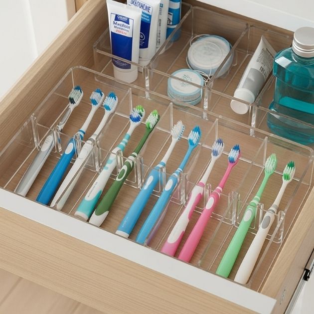 Drawer Dividers for Toothbrushes
