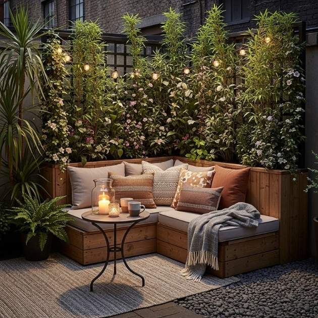 L-Shaped Corner Privacy Planters