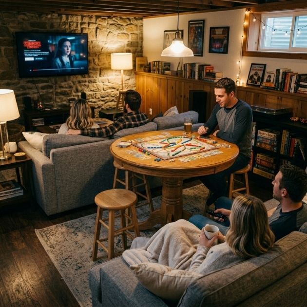 Place a Game Table Behind the Seating