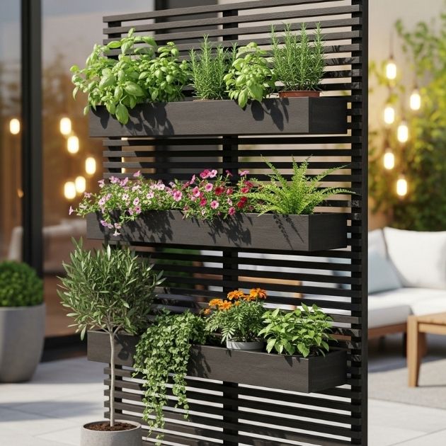 Planter Screens That Double as Plant Shelves