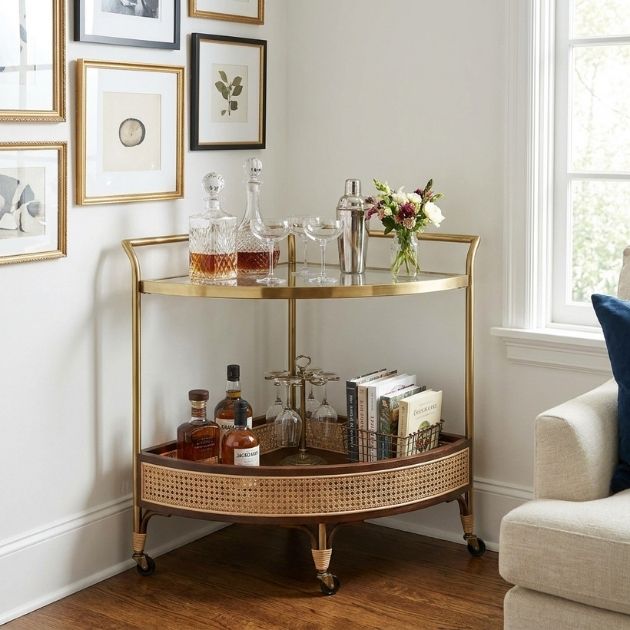 Simple Corner Bar Cart