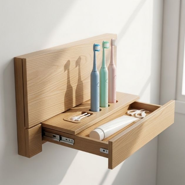 Toothbrush Cabinet with Slide-Out