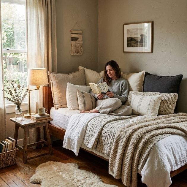 Turn a Twin Bed Into a Luxe Reading Nook