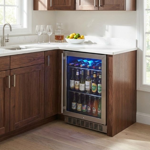 Under-Counter Mini Fridge Corner Bar