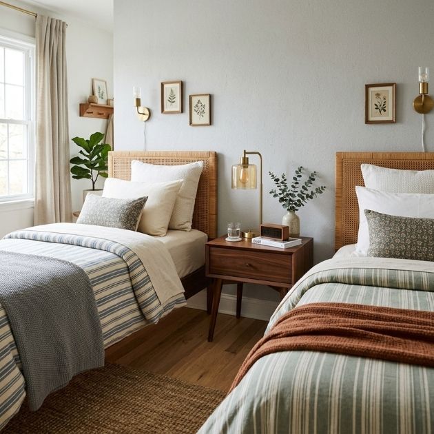 Use a Shared Nightstand in the Middle