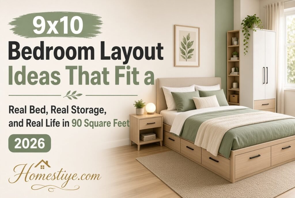 9x10 Bedroom Layout Ideas That Fit a Real Bed, Real Storage, and Real Life in 90 Square Feet 2026
