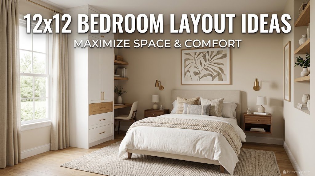 12x12 Bedroom Layout Ideas That Maximize Space, Storage, and Comfort 2026
