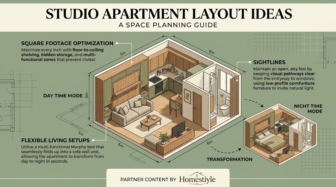 Studio Apartment Layout Ideas
