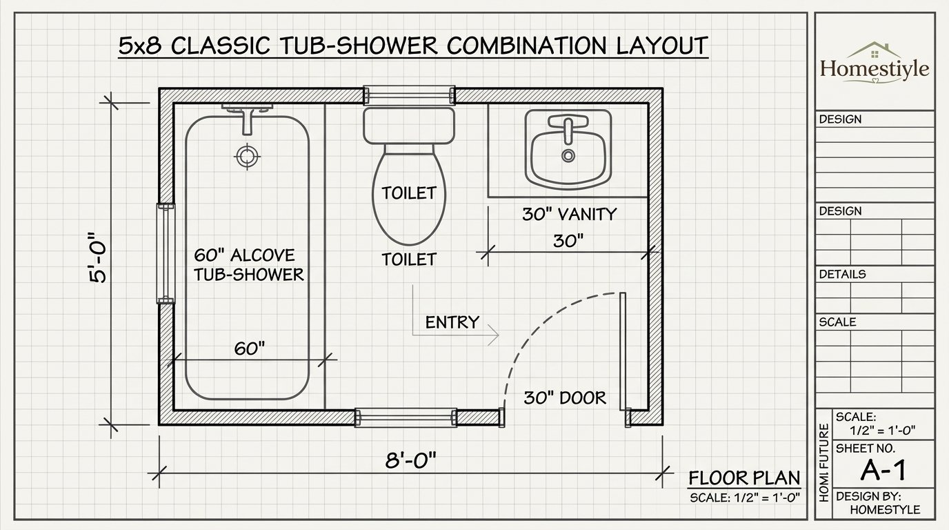 5x8 Bathroom Layout Ideas