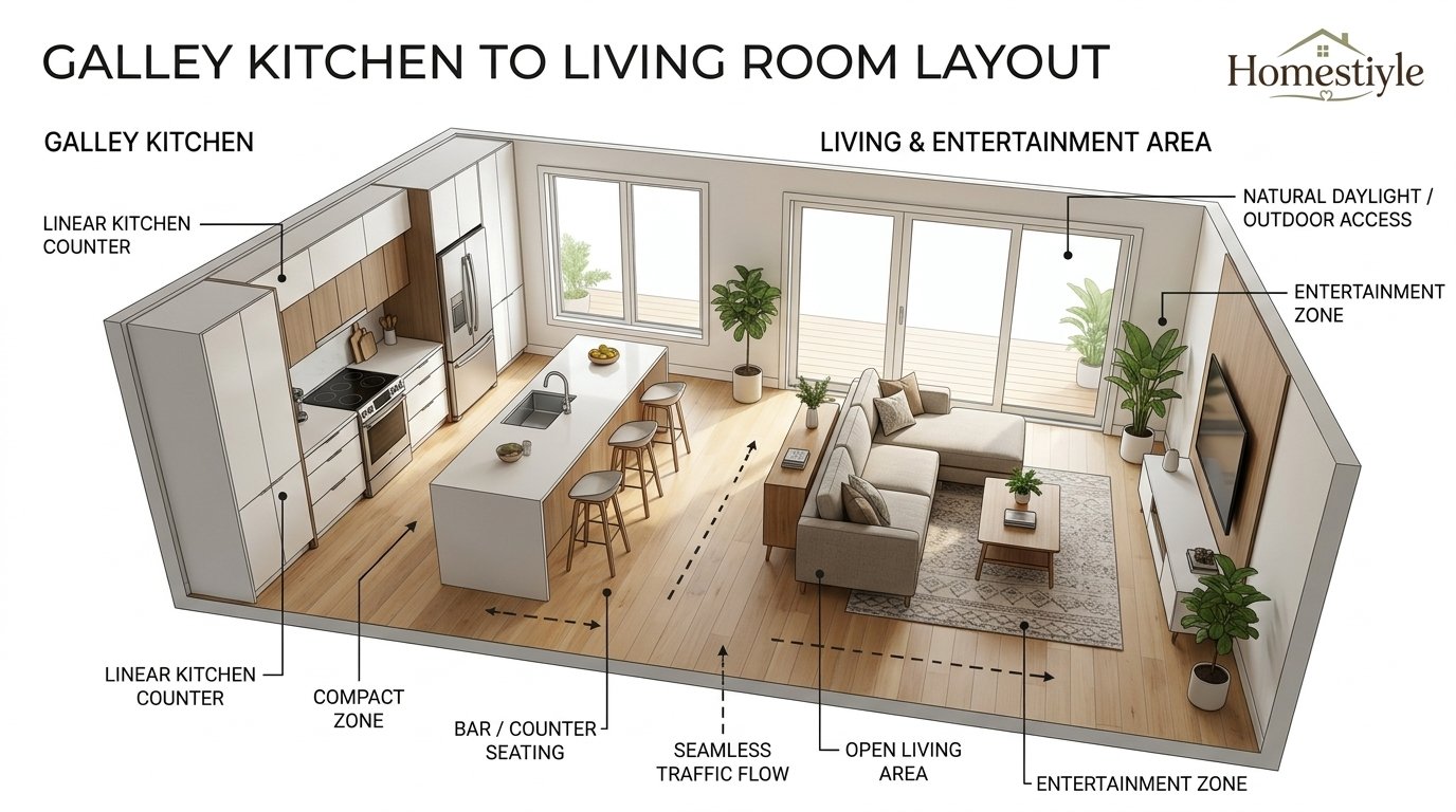 Open Plan Kitchen Living Room Layout Ideas