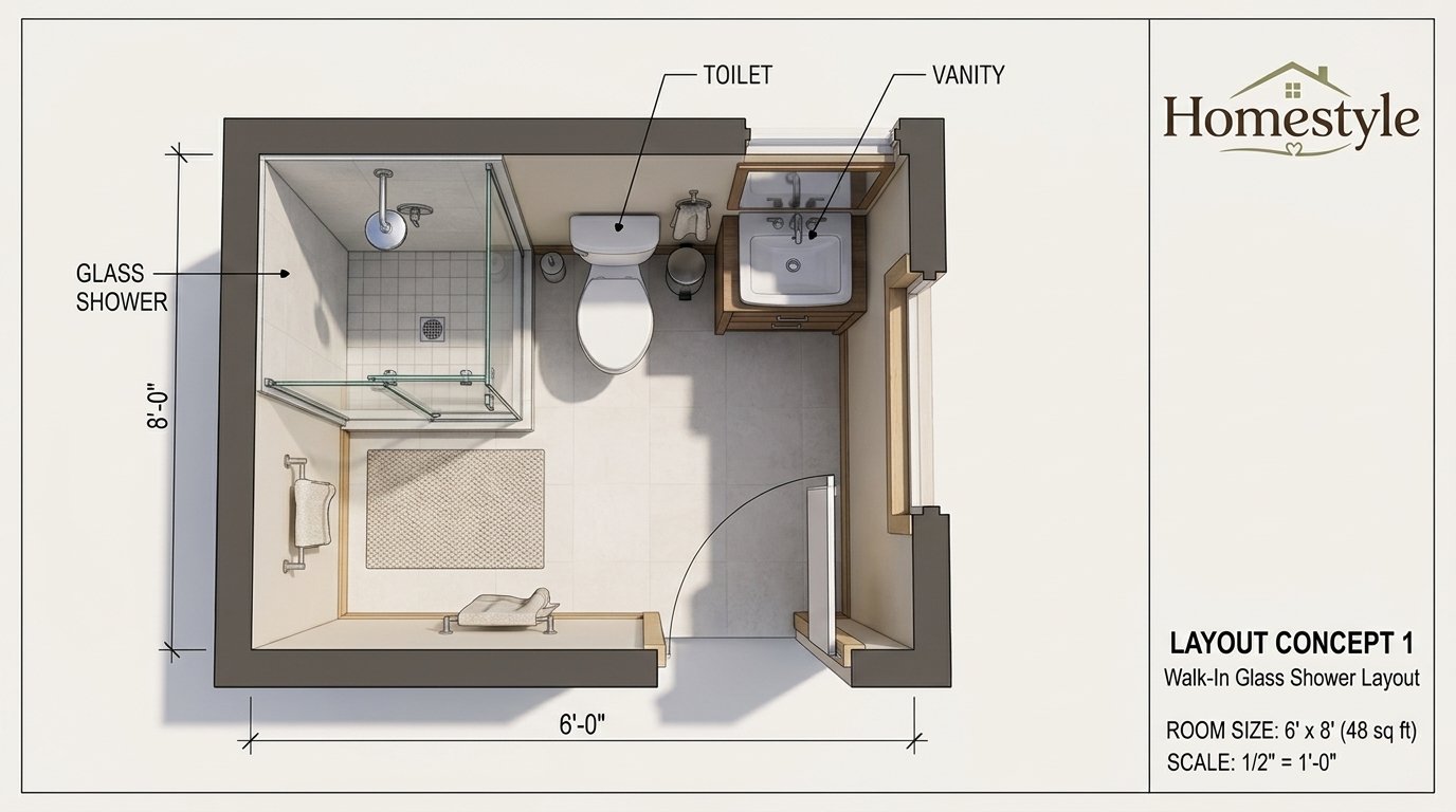 6x8 Bathroom Layout Ideas